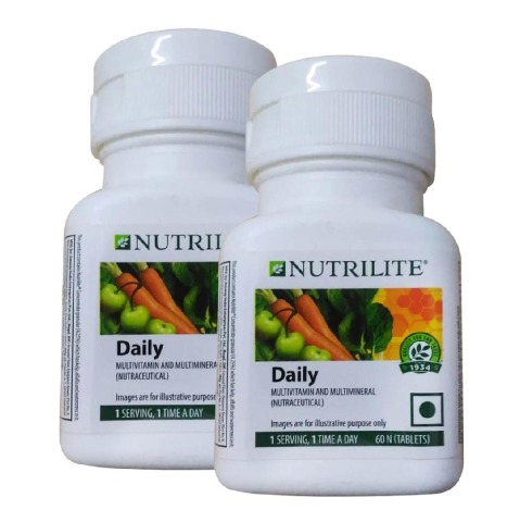 1 - Amway Nutrilite Daily - Pack of 2,  60 tablet(s)  Unflavoured 