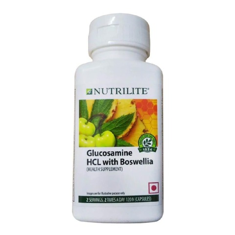 1 - Amway Nutrilite Glucosamine Hcl With Boswellia - Pack of 2,  120 capsules 