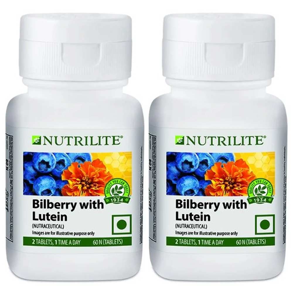 1 - Amway Nutrilite Bilberry with Lutein - Pack of 2,  60 tablet(s) 