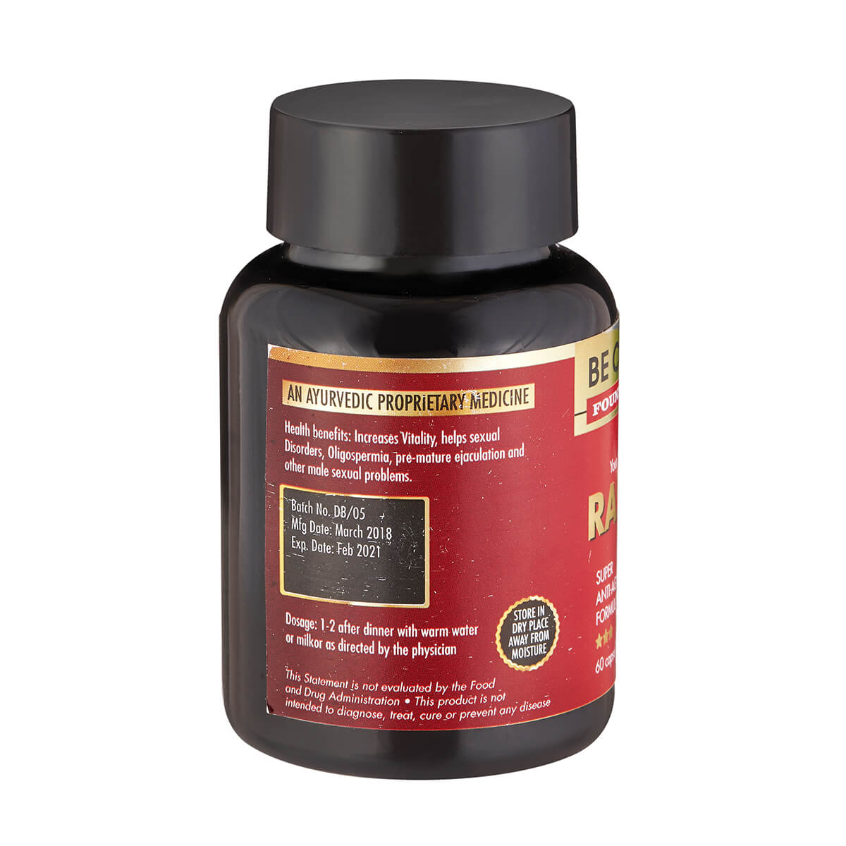 dosage - Be Conscious Rasputin (500mg),  60 capsules 