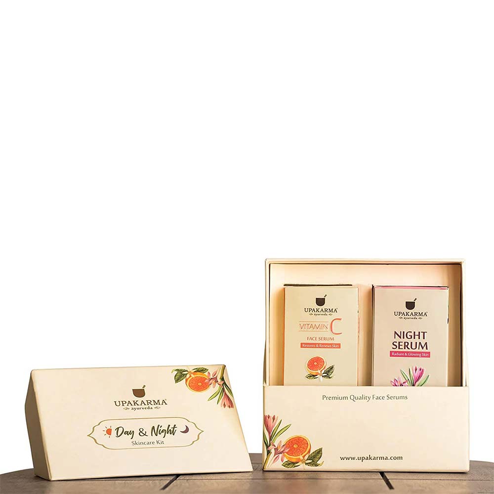 Upakarma Ayurveda Vitamin C Face & Night Serum,  2 Piece(s)/Pack  for All Skin Types 