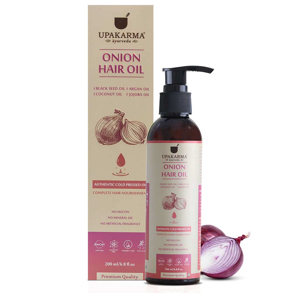 Upakarma Ayurveda Onion Hair Oil,  200 ml  Complete Hair Nourishment 