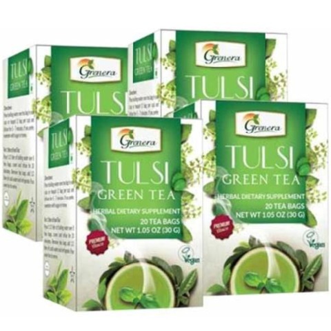 Grenera Tulsi Green Tea, 20 Piece(s)/Pack Tulsi - Pack of 4 Grenera Tulsi Green Tea, 20 Piece(s)/Pack Tulsi - Pack of 4