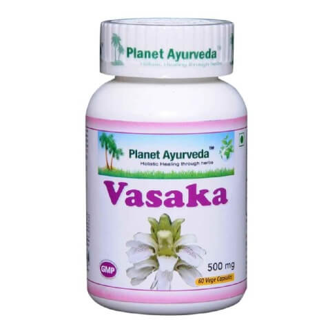 Planet Ayurveda Vasaka (500 mg), 60 veggie capsule(s) Planet Ayurveda Vasaka (500 mg), 60 veggie capsule(s)