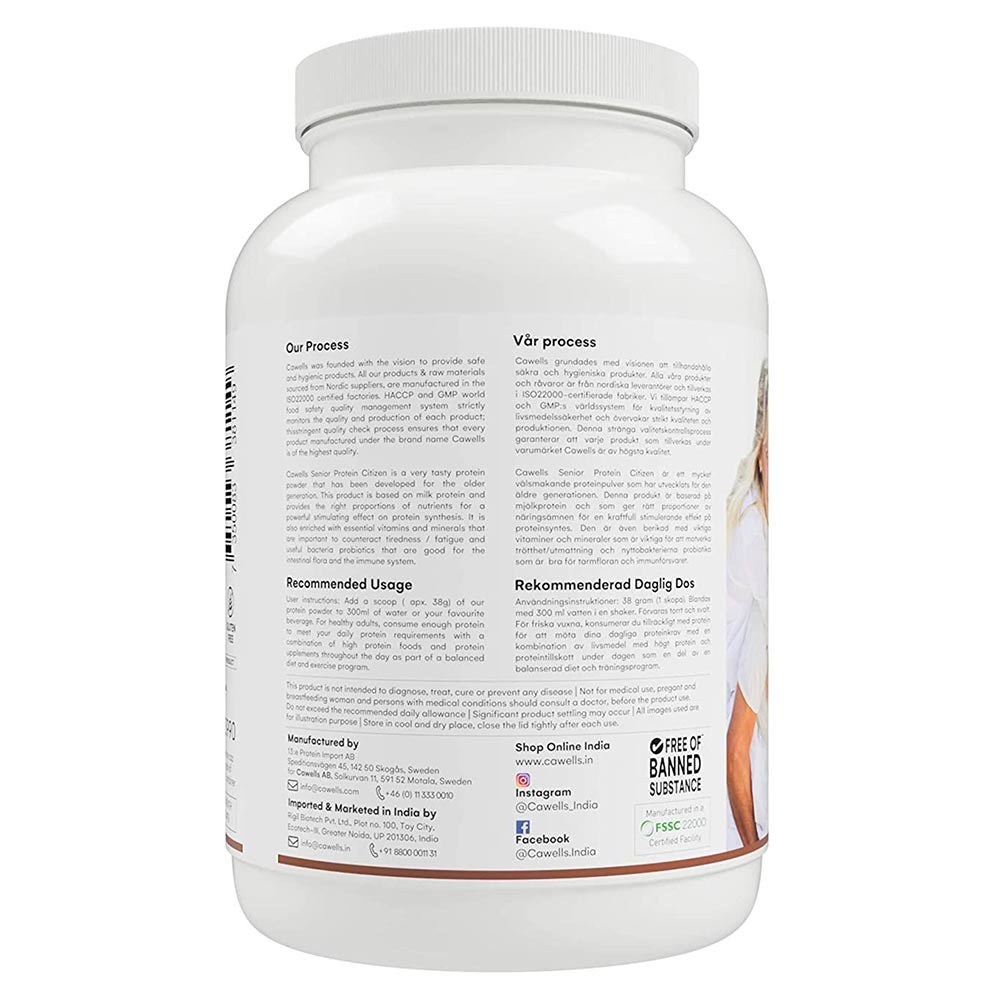 description - Cawells Nutrition Protein Senior Citizen,  Chocolate  2.01 lb 