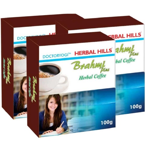 Herbal Hills Brahmi Plus Herbal Coffee, 100 g Unflavoured - Pack of 3 Herbal Hills Brahmi Plus Herbal Coffee, 100 g Unflavoured - Pack of 3