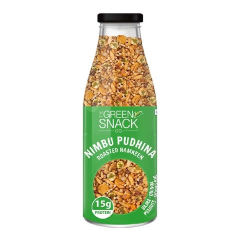 1 - The Green Snack Co. Roasted Namkeen - Pack of 6,  Nimbu Pudhina  100 g 