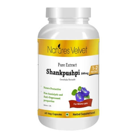 Natures Velvet Shankpushpi Pure Extract (500 mg), 60 veggie capsule(s) Natures Velvet Shankpushpi Pure Extract (500 mg), 60 veggie capsule(s)