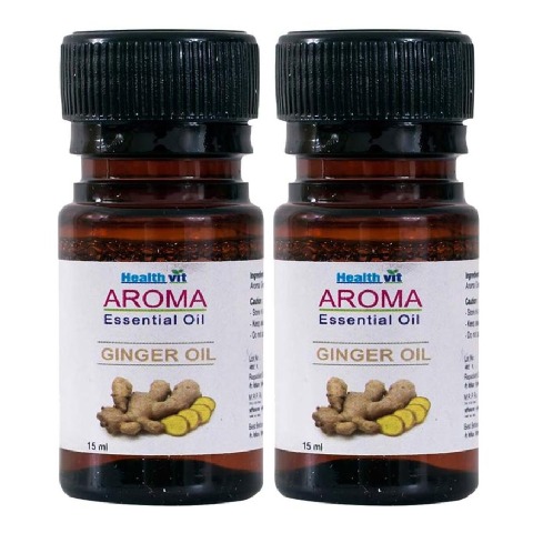 Healthvit Aroma Ginger Oil, 15 ml for All Skin Types - Pack of 2 Healthvit Aroma Ginger Oil, 15 ml for All Skin Types - Pack of 2