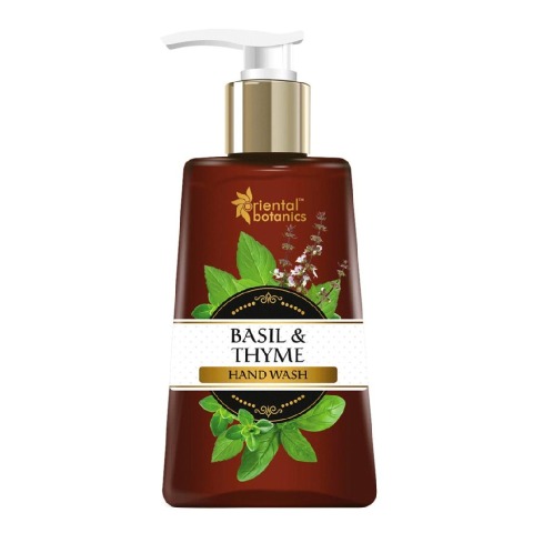 1 - Oriental Botanics Basil & Thyme Hand Wash,  Fragrance Free  250 ml  with Shea Butter 
