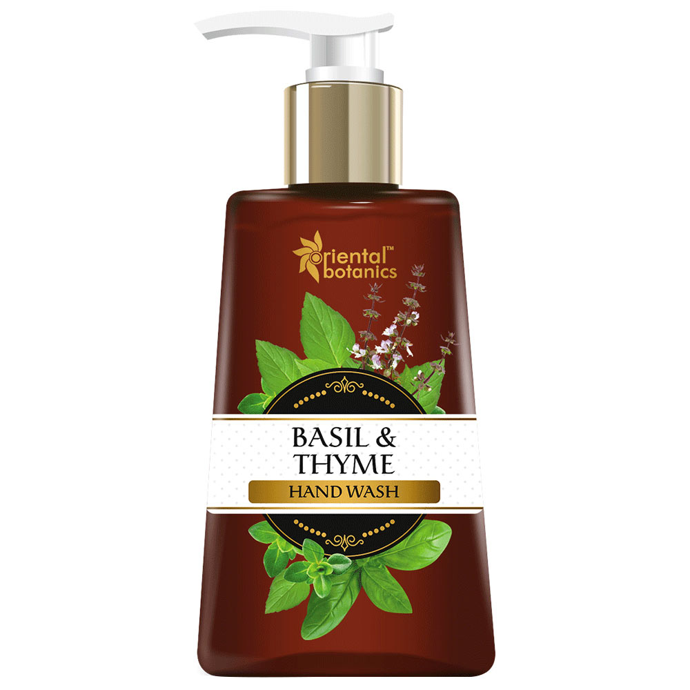 1 - Oriental Botanics Basil & Thyme Hand Wash,  Fragrance Free  250 ml  with Shea Butter 