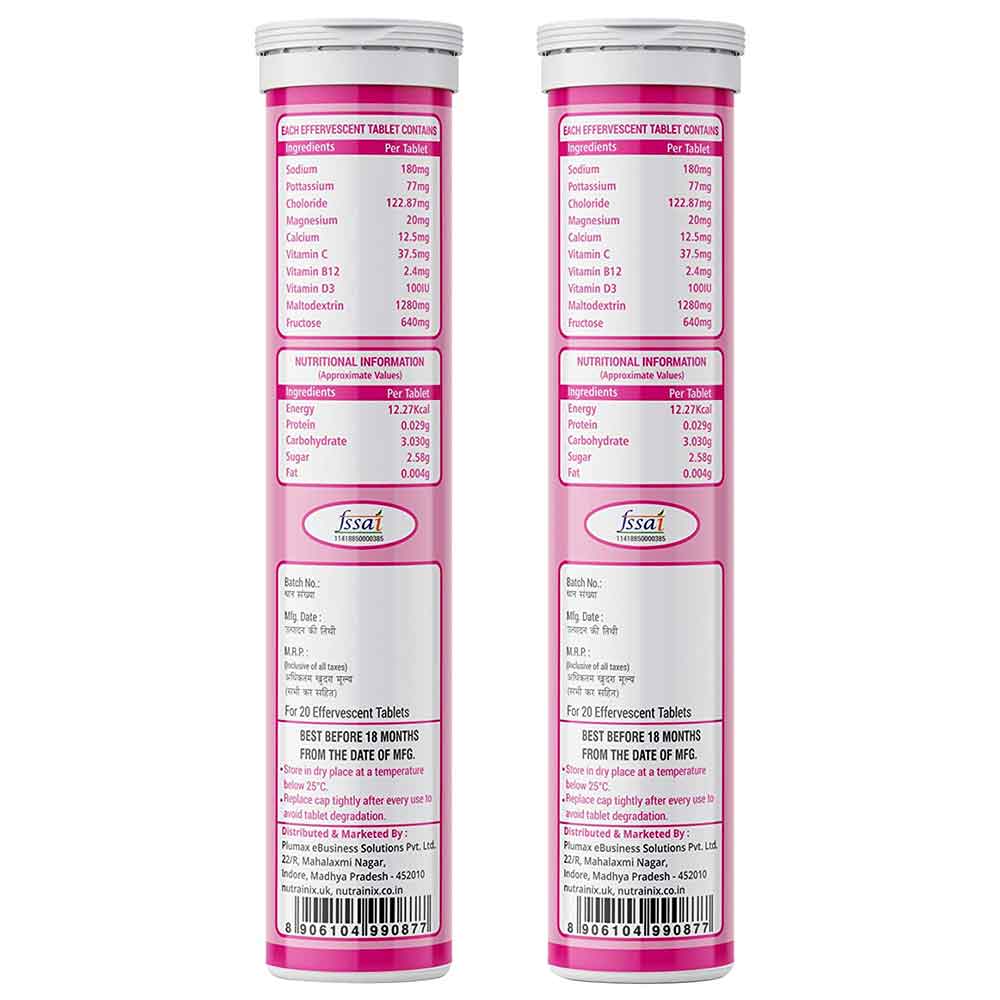 nutritioninfo - Nutrainix Reload Electrolytes,  40 tablet(s)  Berry Pack of 2 