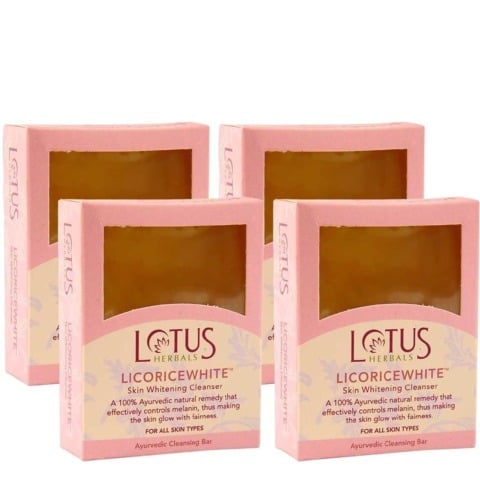 Lotus Herbals Cleansing Bar, 100 g Licoricewhite - Pack of 4 Lotus Herbals Cleansing Bar, 100 g Licoricewhite - Pack of 4