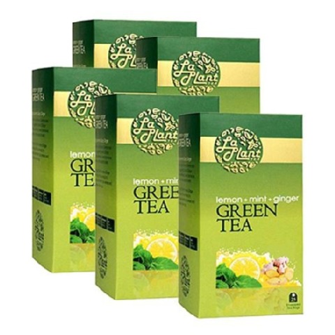 Laplant Green Tea, 25 Piece(s)/Pack Lemon, Mint & Ginger - Pack of 5 Laplant Green Tea, 25 Piece(s)/Pack Lemon, Mint & Ginger - Pack of 5