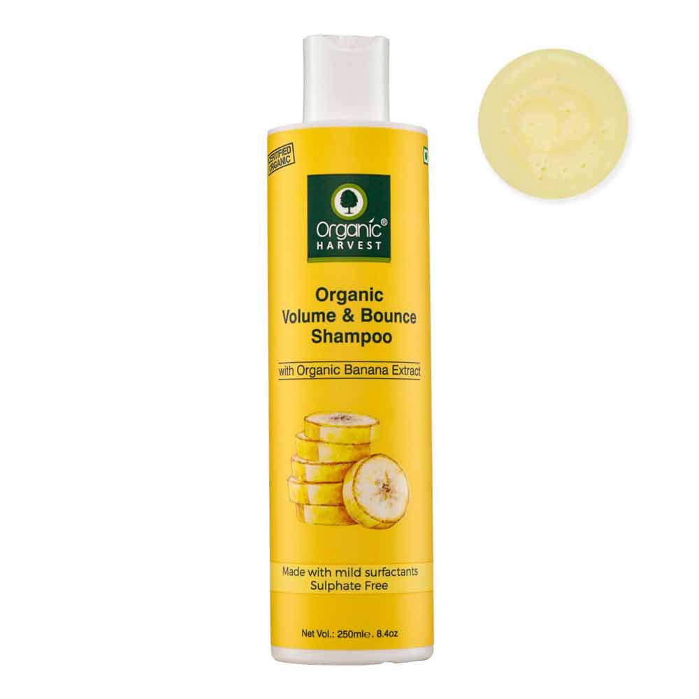 1 - Organic Harvest Organic Volume & Bounce Shampoo,  250 ml  for All Types of Hair 