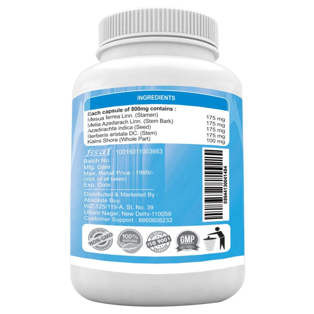 ingredients - Vubasil Piles X - 800 mg,  90 capsules 