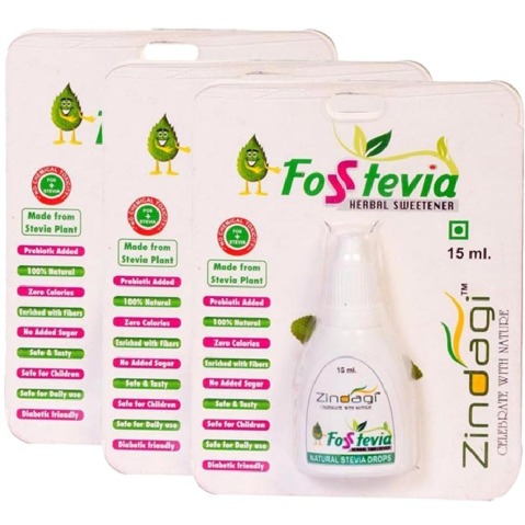 Zindagi Fosstevia Liquid Drops - Pack of 3, 15 ml Zindagi Fosstevia Liquid Drops - Pack of 3, 15 ml