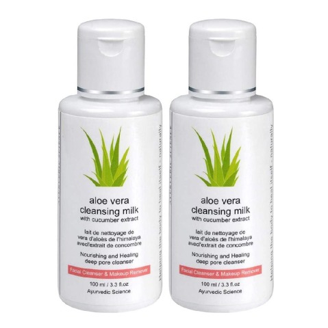 Herbline Aloevera Cleansing Milk - Pack of 2, 100 ml with Cucumber Extract Herbline Aloevera Cleansing Milk - Pack of 2, 100 ml with Cucumber Extract