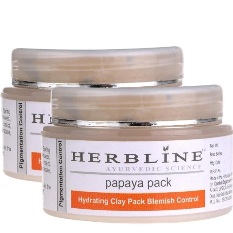 Herbline Papaya Face Pack - Pack of 2, 50 g for All Skin Types Herbline Papaya Face Pack - Pack of 2, 50 g for All Skin Types