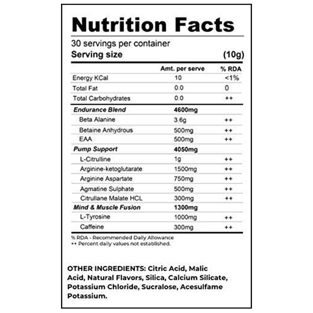 supplement - Muscle Asylum F9 Extreme Pre-Workout,  0.66 lb  Black Grape 