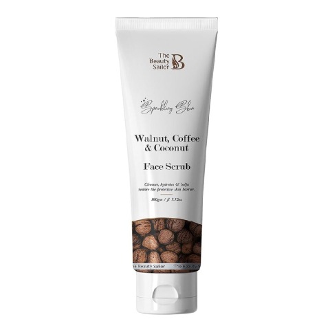 1 - The Beauty Sailor Walnut, Coffee & Coconut Face Scrub,  100 g  Dead Skin & Blackheads Removal 