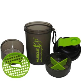 MuscleXP Smart Advanced Gym Shaker, Transparent Black 500 Ml