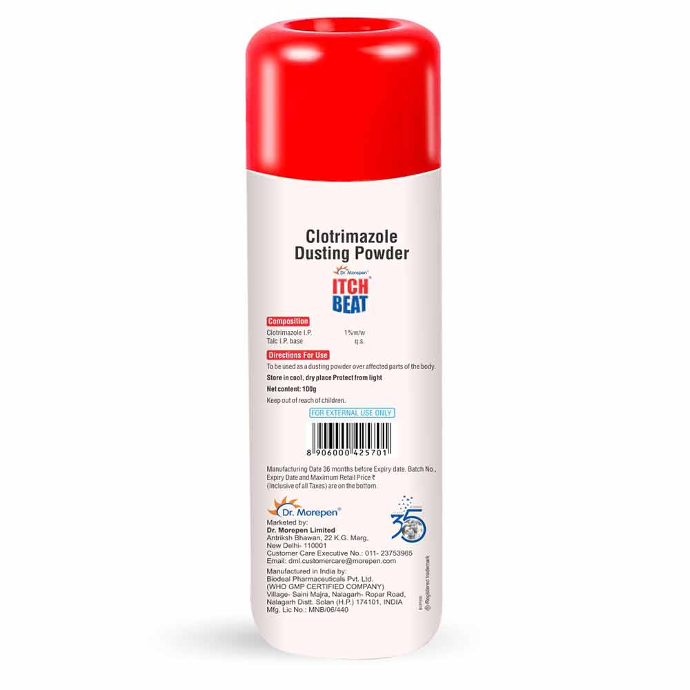 6 - Dr. Morepen Itch Beat Antifungal Dusting Powder (Pack of 3),  Skin Itching  100 g 