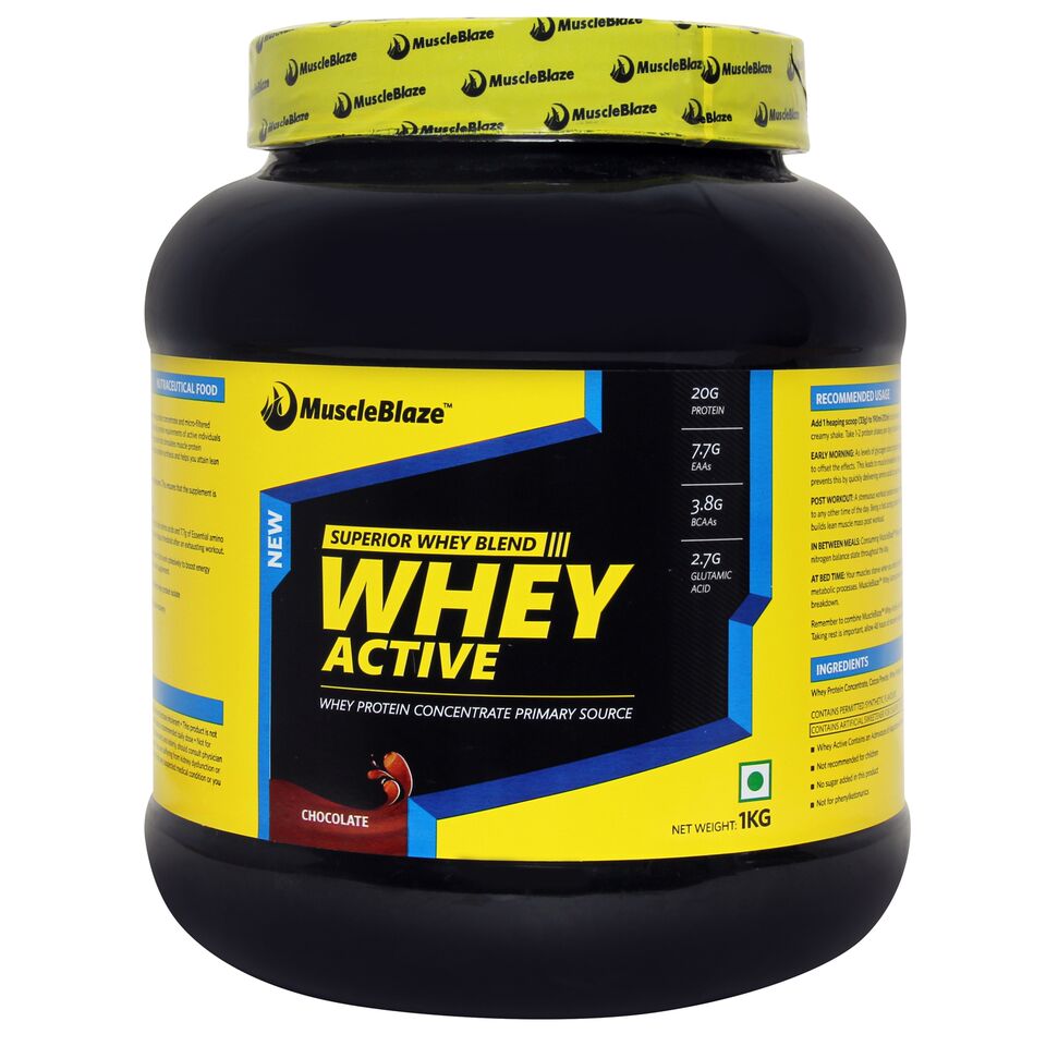 MuscleBlaze Whey Active,  2.2 lb  Chocolate Old 