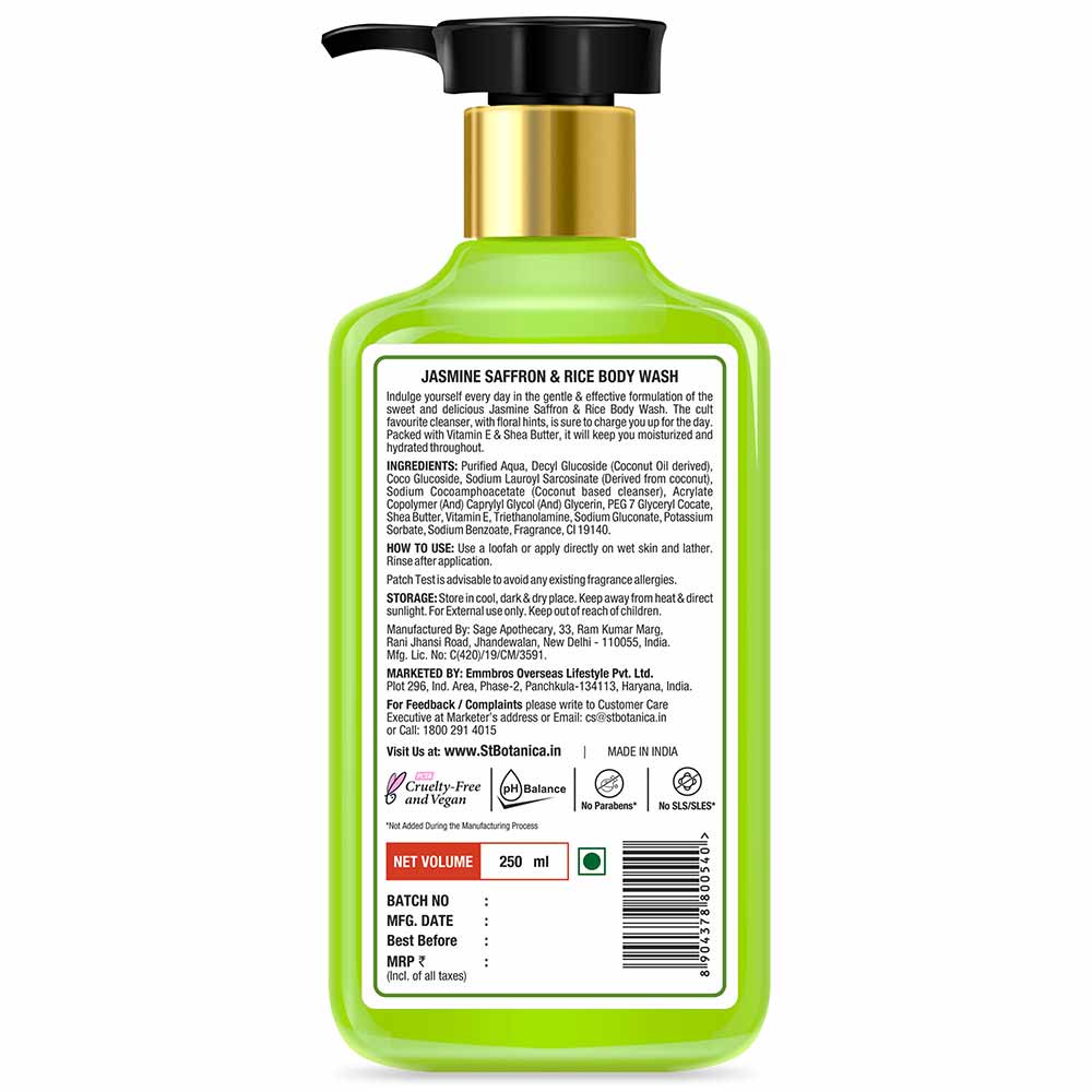 Jasmine Saffron & Rice With Shea & Vitamin E Body Wash at Best Price in