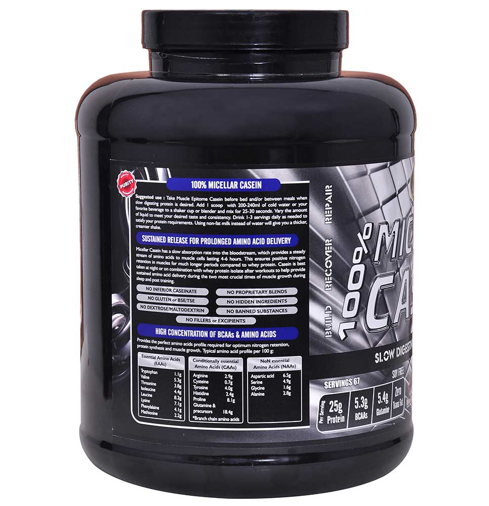 Muscle Epitome 100% Micellar Casein,  4.4 lb  Deluxe Chocolate 