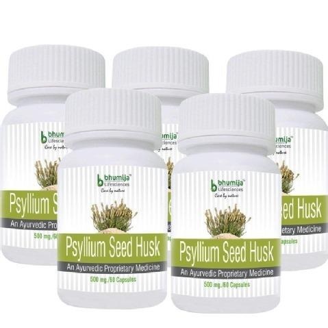 Bhumija Psyllium Seed Husk - Pack of 5, 60 capsules Bhumija Psyllium Seed Husk - Pack of 5, 60 capsules