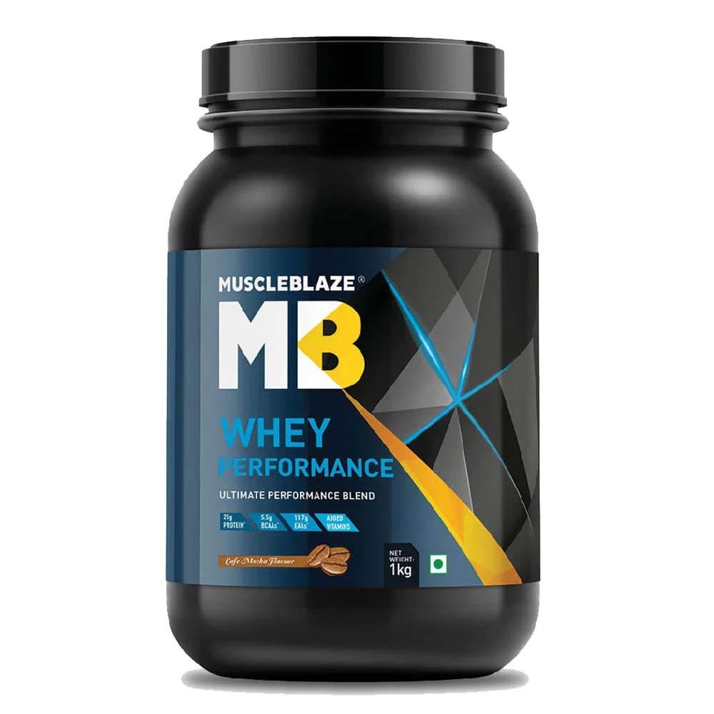 1 - MuscleBlaze Whey Performance (70%) Protein OP,  2.2 lb  Cafe Mocha 