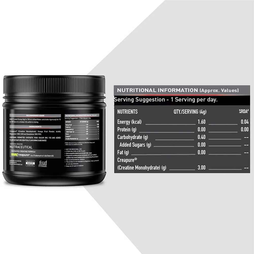 3 - MuscleBlaze CreaPRO Creatine with Creapure OP,  Tangy Orange  0.55 lb 