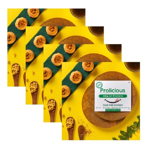 1 - Prolicious Paani Puri Khakhra, Unflavoured (Pack of 4) 200 g