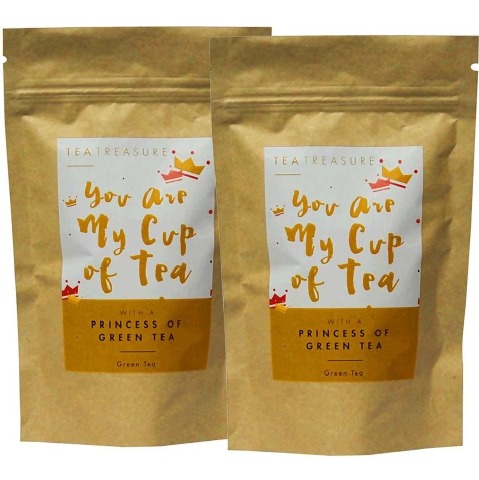 Tea Treasure Princess of Green Tea - Pack of 2 50 g Unflavoured Tea Treasure Princess of Green Tea - Pack of 2 50 g Unflavoured