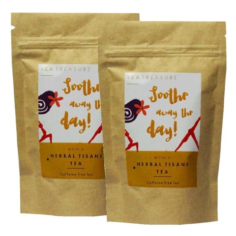 Tea Treasure Herbal Tisane Tea - Pack of 2 Unflavoured 50 g Tea Treasure Herbal Tisane Tea - Pack of 2 Unflavoured 50 g