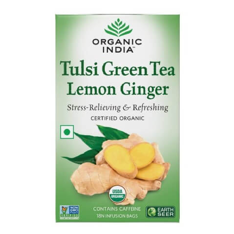 Organic India Lemon-Ginger Green Tea, 18 Piece(s)/Pack Lemon Ginger Organic India Lemon-Ginger Green Tea, 18 Piece(s)/Pack Lemon Ginger