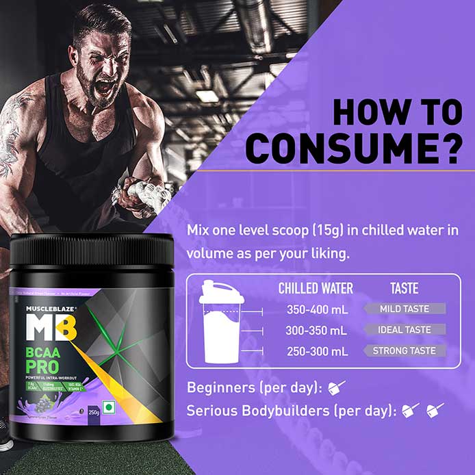 MuscleBlaze BCAA Pro Intra Workout Drink (Watermelon, 0.99 lb)