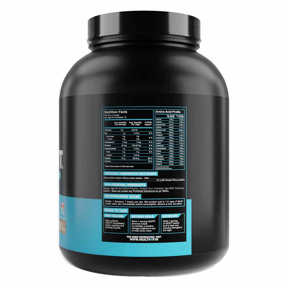 supplementinfo - HealthXP Isofit Whey Protein Isolate,  5 lb  Chocolate Peanut Butter 