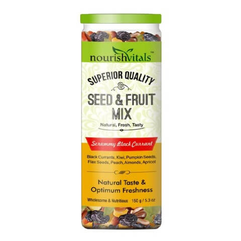 NourishVitals Seed & Fruit Mix, Scrummy Black Currant 0.150 kg