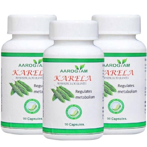 Aarogyam Karela, 90 capsules - Pack of 3 Aarogyam Karela, 90 capsules - Pack of 3