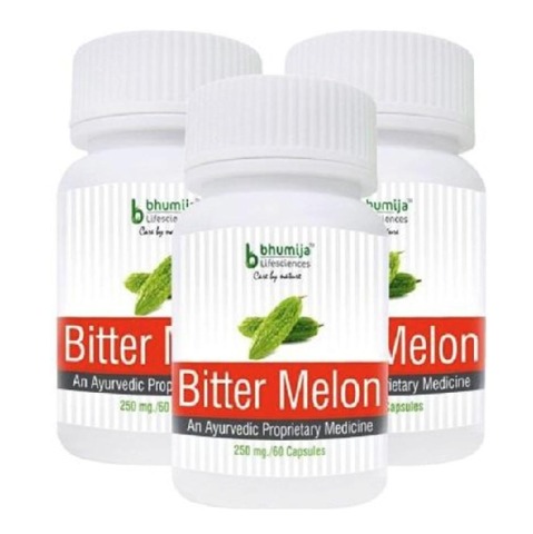 Bhumija Bitter Melon, 60 capsules - Pack of 3 Bhumija Bitter Melon, 60 capsules - Pack of 3
