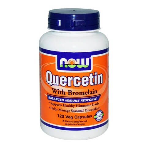 Now Quercetin with Bromelain (500mg), 120 veggie capsule(s) Now Quercetin with Bromelain (500mg), 120 veggie capsule(s)