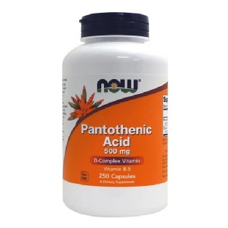Now Pantothenic Acid (500 mg), Unflavoured 250 capsules