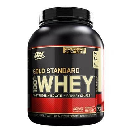 ON (Optimum Nutrition) Gold Standard 100% Whey Protein, 5 lb Vanilla Ice Cream ON (Optimum Nutrition) Gold Standard 100% Whey Protein, 5 lb Vanilla Ice Cream