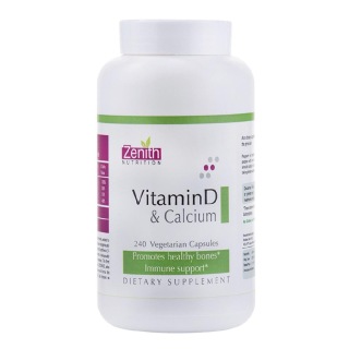 Zenith Nutrition Vitamin D & Calcium, Unflavoured 240 capsules