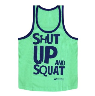 MuscleBlaze Vest Shut up and Squat, Green Free Size