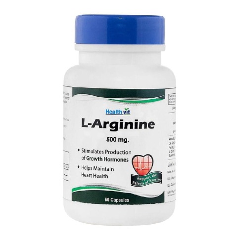 Healthvit L-Arginine (500mg),  60 capsules 