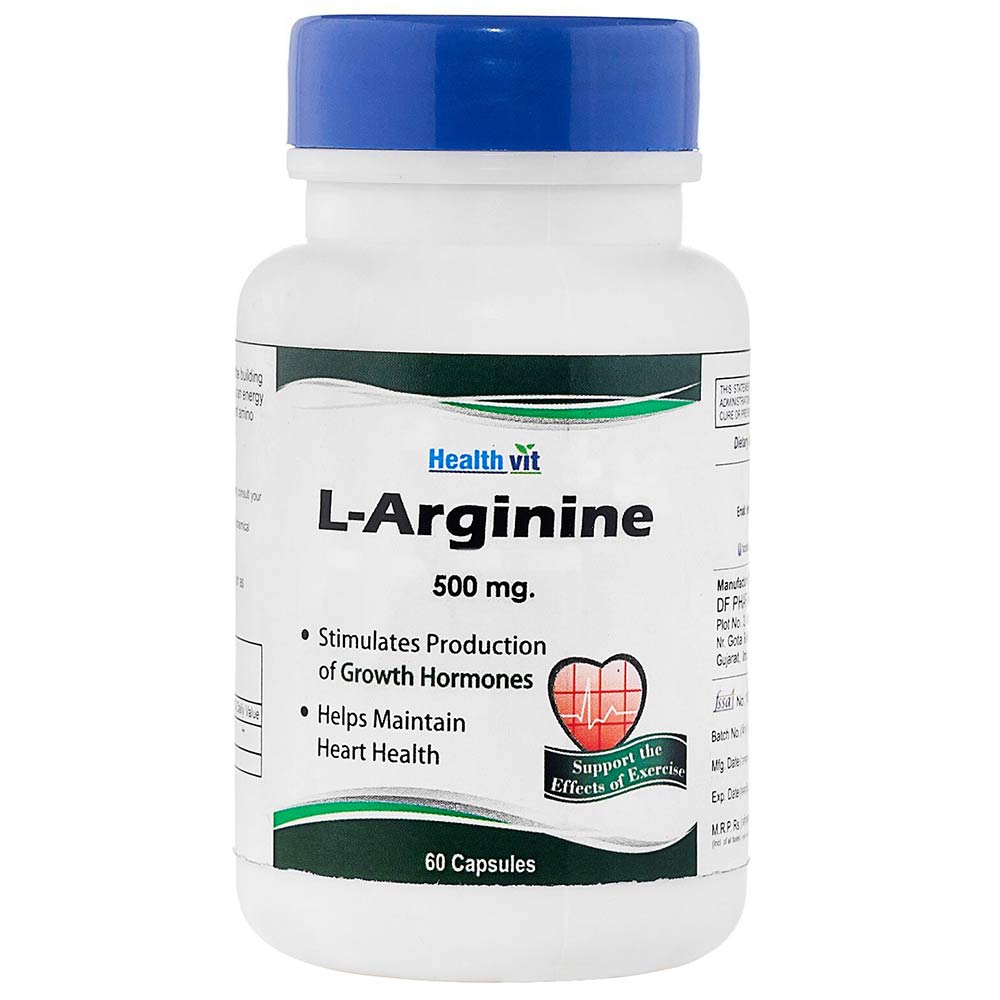 Healthvit L-Arginine (500mg),  60 capsules 