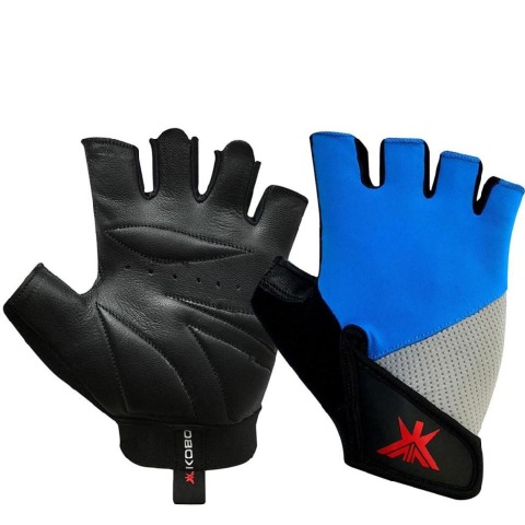 KOBO Gym Gloves (WTG-16), Blue, Grey & Black Small